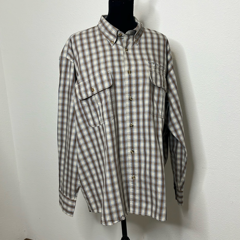 Cabela’s size XL long sleeved button ip plaid shirt